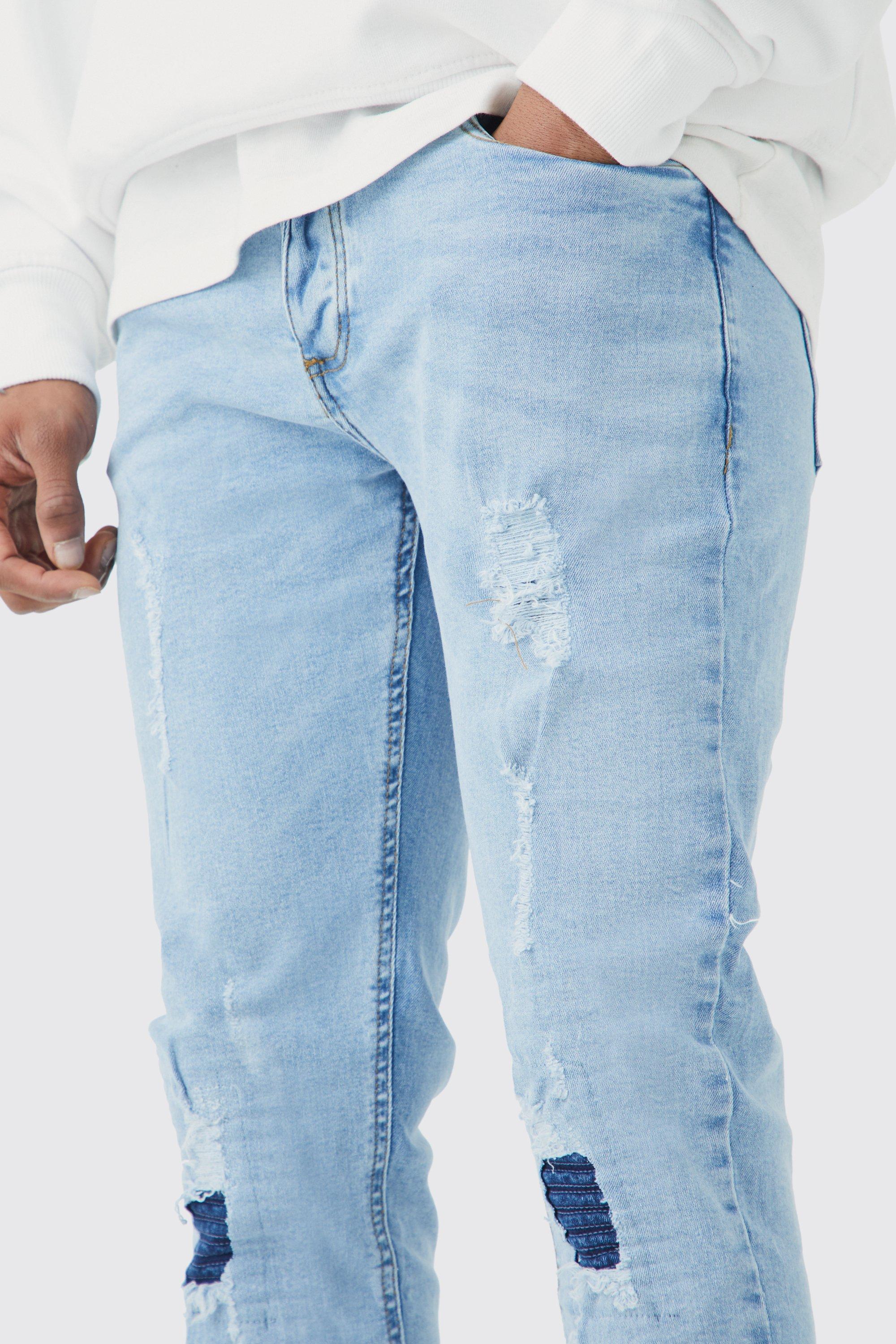 Denim biker best sale jeans mens